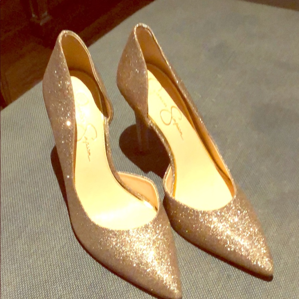 Sparkle gold heels